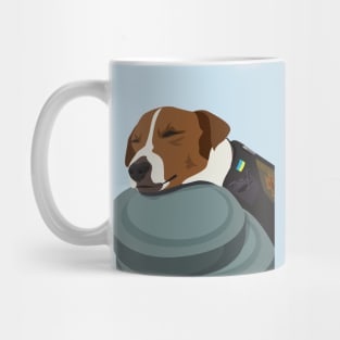 Tired rescue dog PATRON Mug